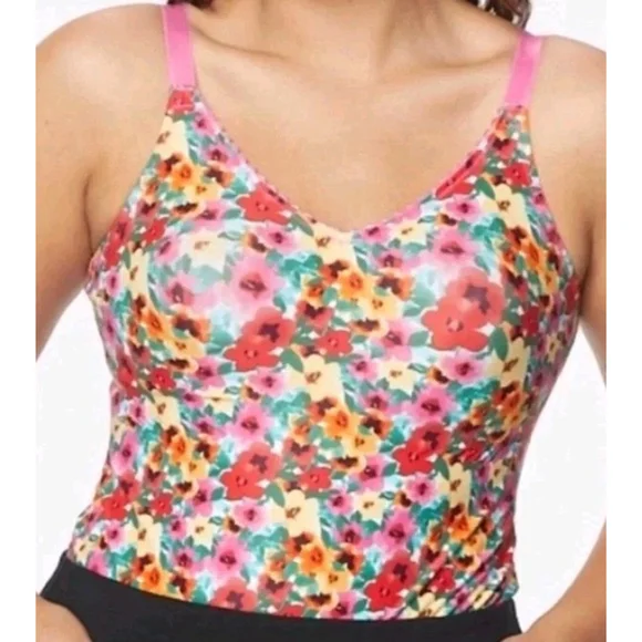Ruby Ribbon Heritage Cami Womens 36 FLORAL BLOOMS Tank Adjustable #1798 Flowers - Picture 9 of 9